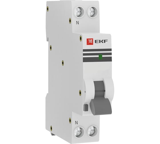 Изображение товара Дифференциальный автомат EKF АВДТ-63М 10А/30мА 1 модуль, характеристика C, электронный, тип A 6кА PROxima D636EA10C30