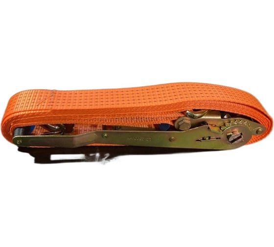 Изображение товара Стяжной ремень Сталь-91 с длинной ручкой 400 мм и обратным ходом, 5т/10т, 12 м, лента 50 мм 4687202657056