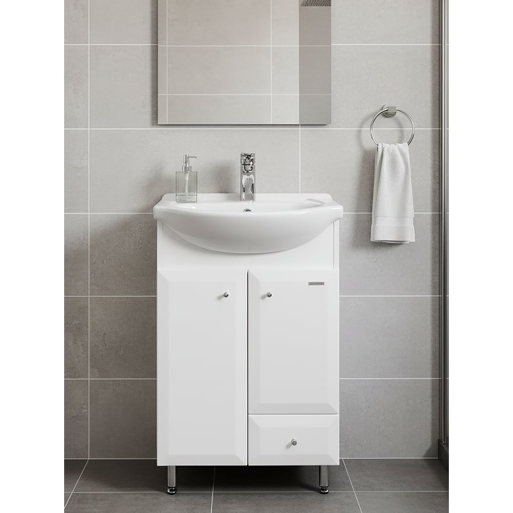 Изображение товара Тумба под раковину AQUATON Джимми 57 белый современная мебель для ванной