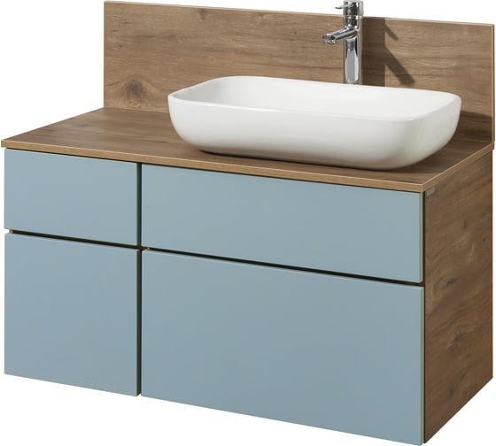 Изображение товара Тумба под раковину AQUATON Мишель 100 со столешницей, дуб рустикальный, фьорд 1A244101MIX30