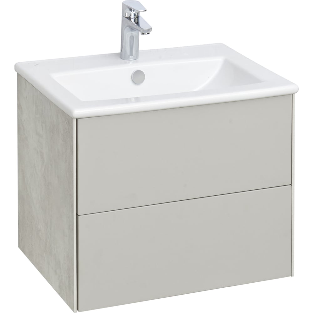 Изображение товара Тумба под раковину Aquaton Сохо 60 cлэйт галька серого цвета современный дизайн