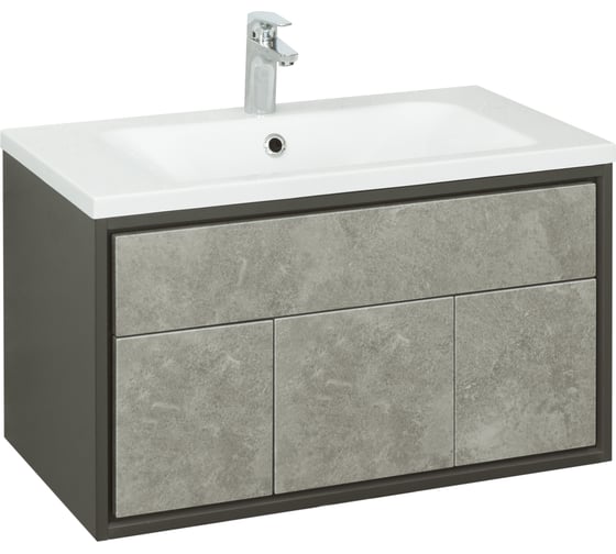 Изображение товара Тумба под раковину AQUATON Уэльс 80 графит new 1A267901WA6A0