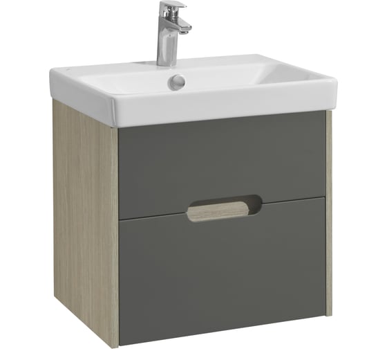 Изображение товара Тумба под раковину AQUATON Оливия 55 грей, дуб ойстер 1A254201OLUG0