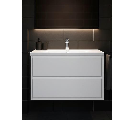 Изображение товара Тумба под раковину AQUATON Римини 80 белый глянец NEW 1A226701RN010