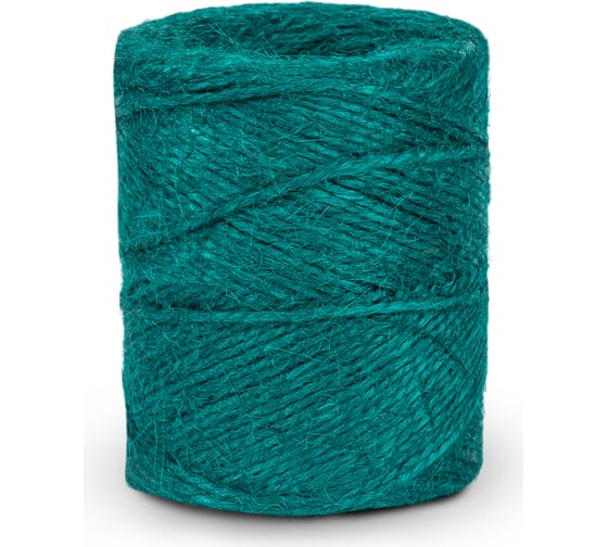 Изображение товара Джутовый шпагат ЩИТ ШД 1.2 ктекс, П 2 пол. 2-ниточный, в бобине, по 0.2 кг, зеленый ЦН 13798-1
