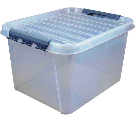 Изображение товара Ящик для хранения с крышкой ПОЛИМЕРБЫТ ПРОФИ Комфорт 36 л, прозрачный 63200795 437950000
