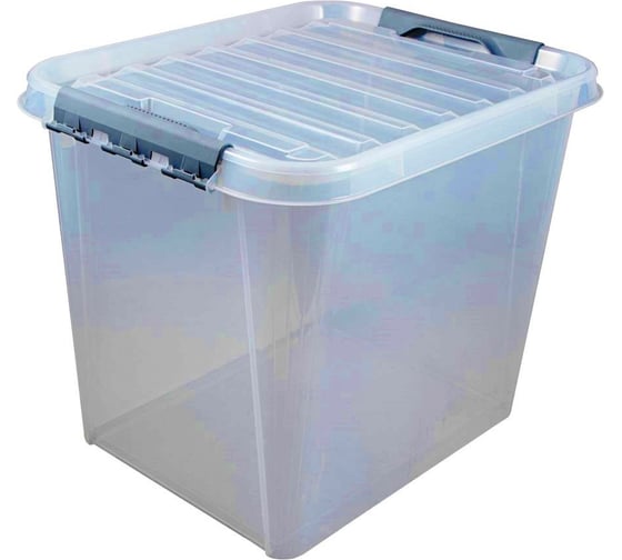 Изображение товара Ящик для хранения с крышкой ПОЛИМЕРБЫТ ПРОФИ Комфорт 50 л, прозрачный 63200796 437960000