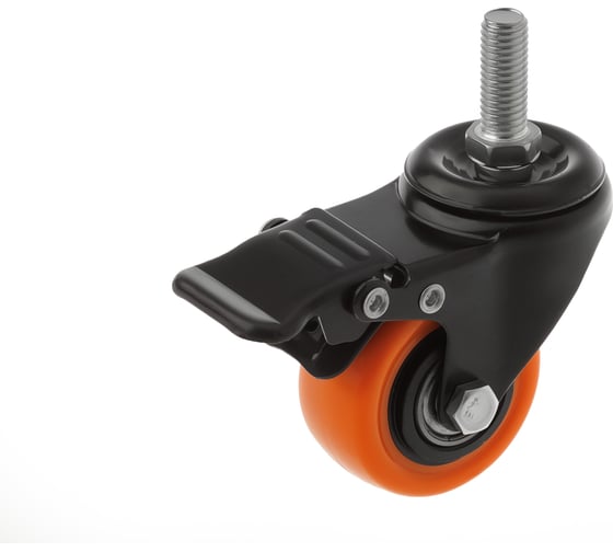 Изображение товара Мебельное колесо с тормозом А5 SCztb 25o 50 мм, болт 10 мм 1006392