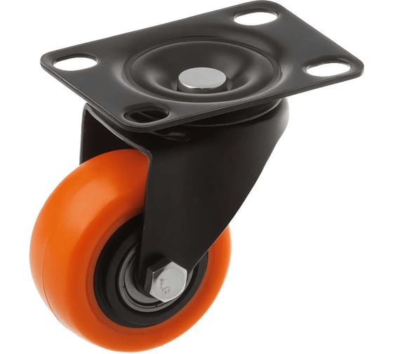 Изображение товара Мебельное колесо А5 SCz 25o 50 мм, 40 кг, поворотное, шинка PVC 1006389