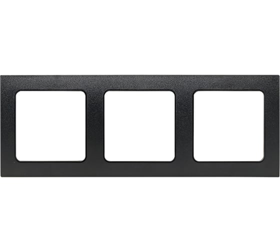 Изображение товара 3-местная рамка EKF Стокгольм черная PROxima EAM-G-302-30