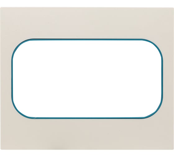 Изображение товара 2-местная рамка для розетки EKF Стокгольм белая с линией цвета синий EYM-G-302-30