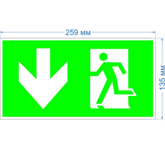 Изображение товара Самоклеящаяся этикетка ЭРА пленка бэклит Человек-стрелка-вниз зеленая для SSA-103INFO-SSA-118, 2 шт. Б0057714