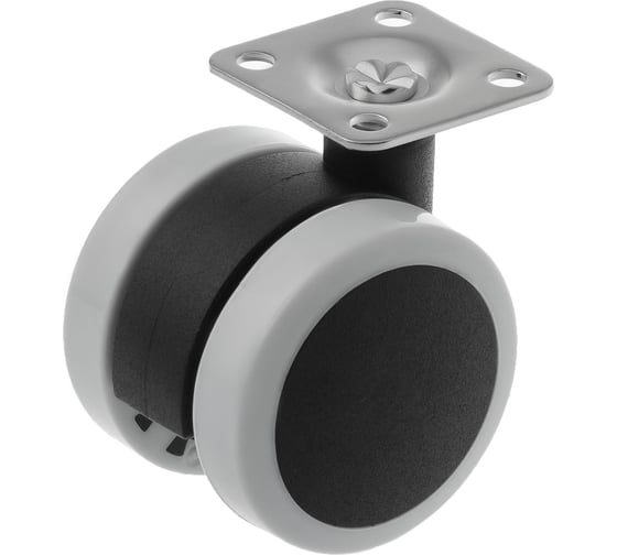 Изображение товара Мебельное колесо А5 43050S 50 мм, черный нейлон, крепление площадка 1006414