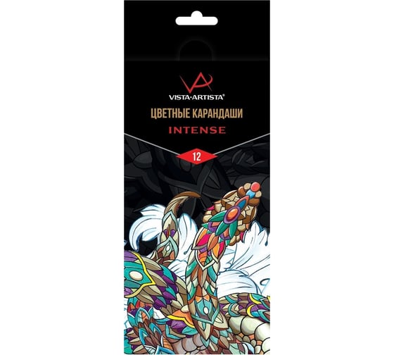 Изображение товара Набор цветных карандашей Vista-Artista заточенный, 8 шт, 12 цветов 611957