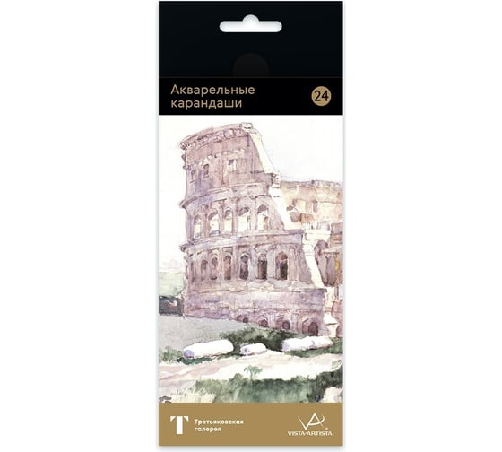 Изображение товара Набор акварельных карандашей Vista-Artista Суриков заточенный, 4 шт, 24 цвета 577144