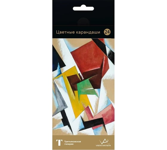 Изображение товара Набор цветных карандашей Vista-Artista Попова заточенный, 4 шт, 24 цвета 561593