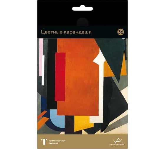 Изображение товара Набор цветных карандашей Vista-Artista Попова заточенный, 4 шт, 36 цветов 577163