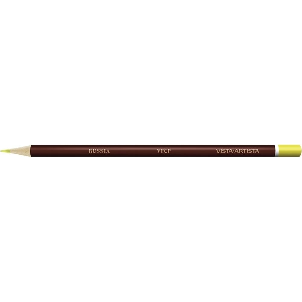 Заточенный цветной карандаш Vista-Artista карандаш чернографитный с ластиком нв корпус треугольный заточенный микс следы в тубусе