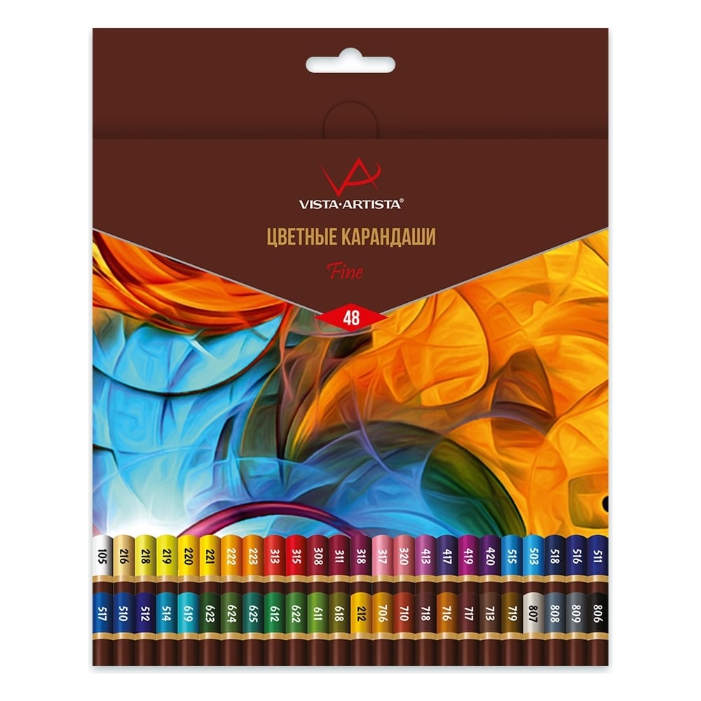 Набор цветных карандашей заточенный Vista-Artista набор линеров vista artista