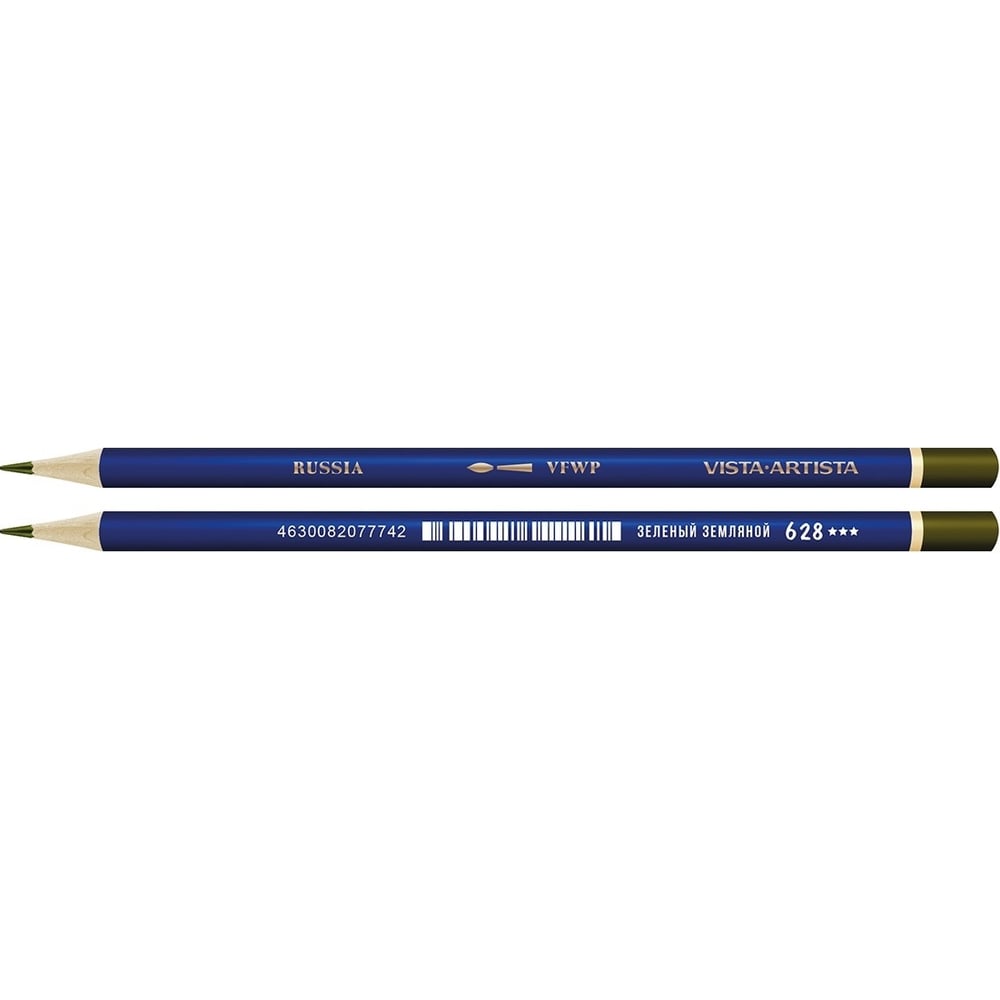 Заточенный акварельный карандаш Vista-Artista набор цветных карандашей milan 24 цв грифель 3 5 мм в металлической упаковке