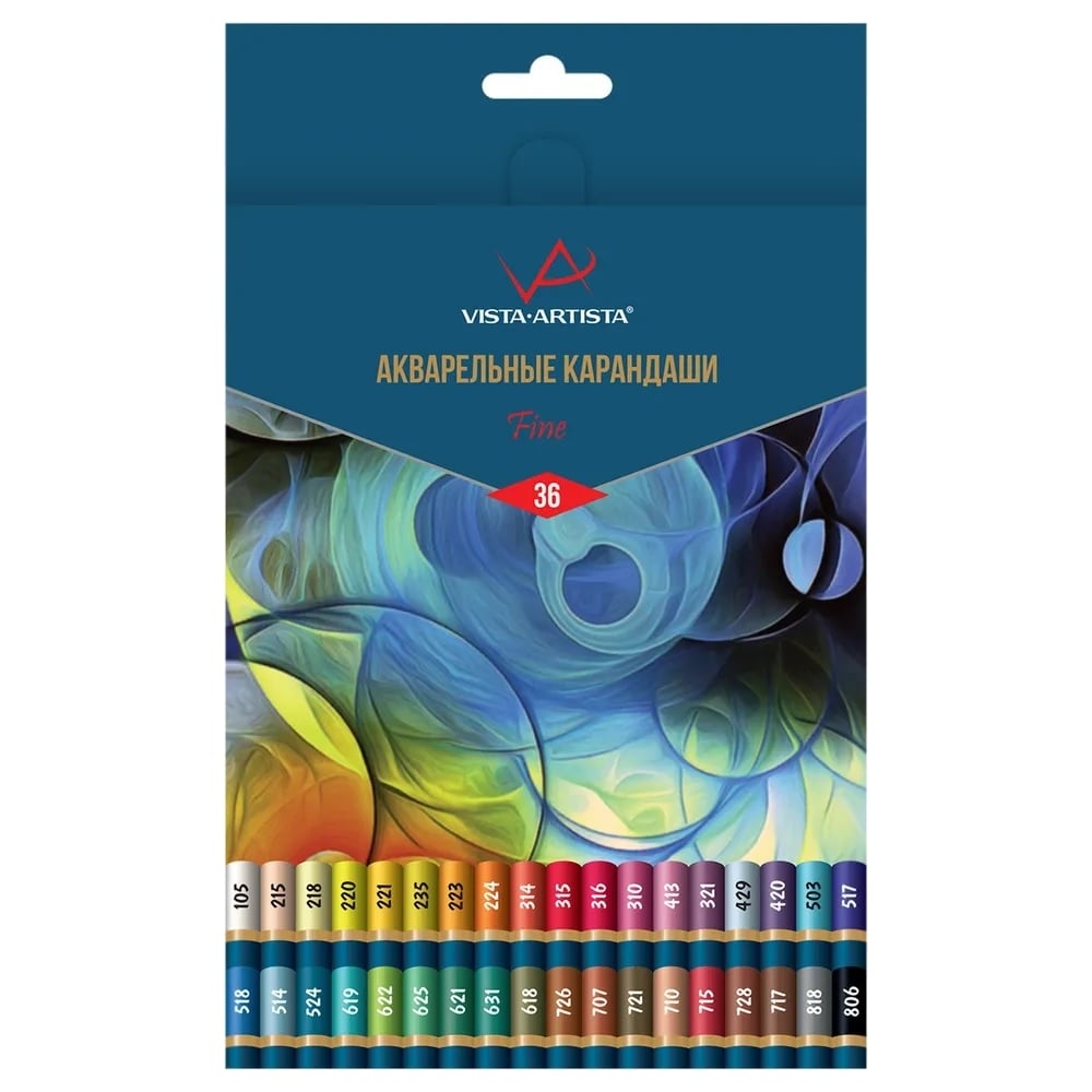 Набор акварельных карандашей заточенный Vista-Artista набор цветных карандашей заточенный vista artista
