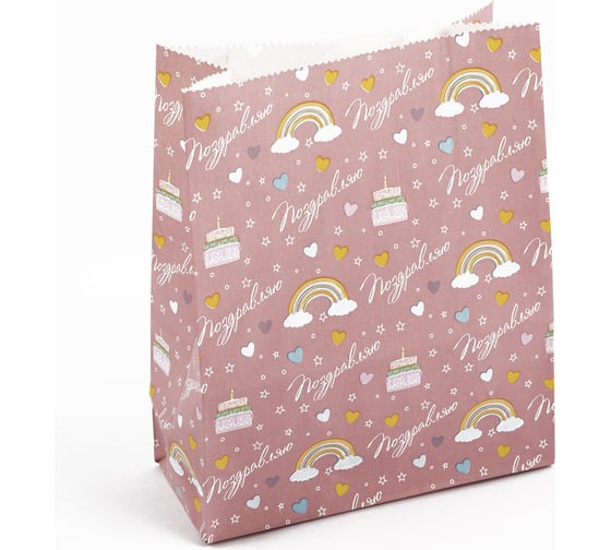 Изображение товара Крафт-пакеты для готовой выпечки S-Chief Праздник №01 13x6x16 см 615841