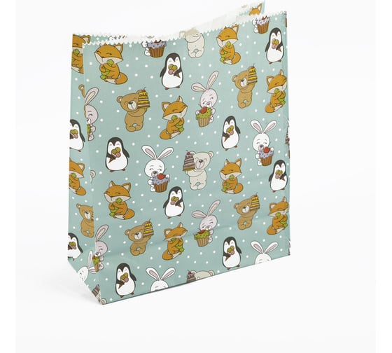 Изображение товара Крафт-пакеты для готовой выпечки S-Chief Милые животные №02 13x6x16 см 615843