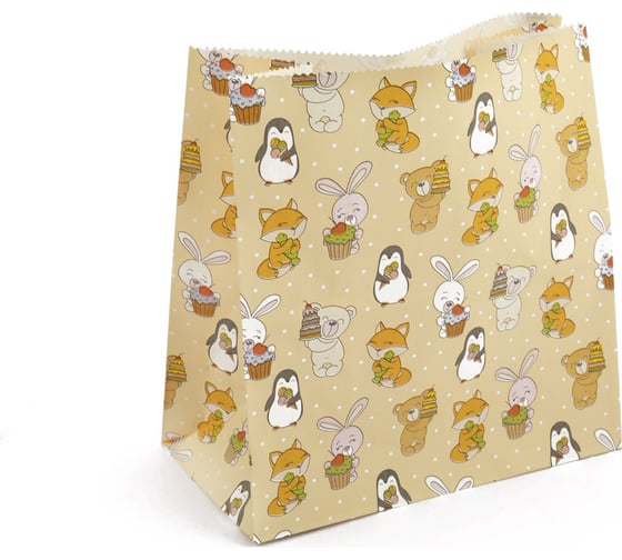 Изображение товара Крафт-пакеты для готовой выпечки S-Chief Милые животные №02 15x8x15 см 616005