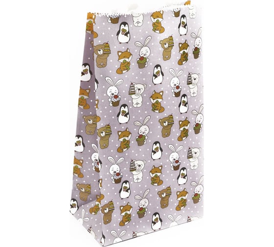 Изображение товара Крафт-пакеты для готовой выпечки S-Chief 13x8x24 см №01 Милые животные 616010