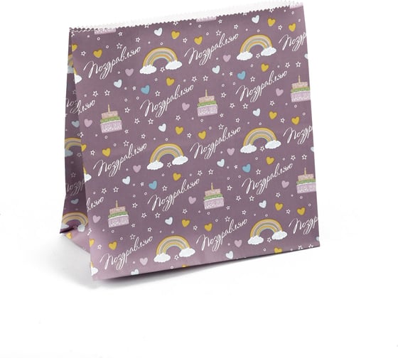 Изображение товара Крафт-пакеты для готовой выпечки S-Chief 15x8x15 см №03 Праздник 616006