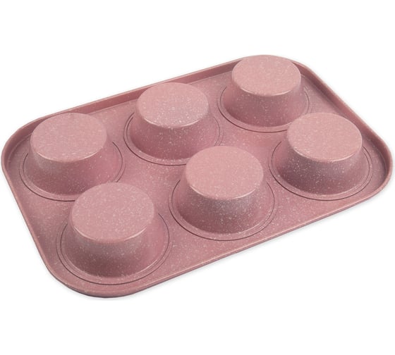 Изображение товара Металлическая форма для кексов, маффинов, капкейков S-Chief 265x188 см розовый 609848