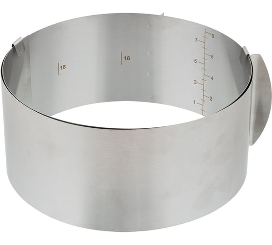 Изображение товара Кольцо для выпечки S-Chief с регулировкой размера диаметр 16-30 см нержавеющая сталь 636214