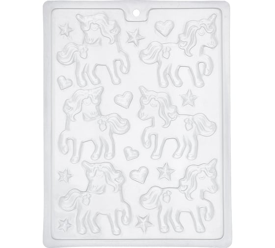 Изображение товара Форма для шоколада S-Chief Единороги №01 пластик 1 шт 635706