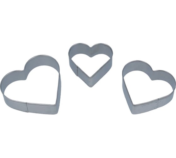 Изображение товара Вырубка для теста S-Chief №01 сердце, 3 шт, металл 415385