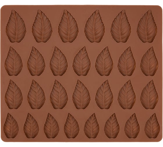 Изображение товара Силиконовая форма для конфет S-Chief листья - 28 ячеек 19x16x05 см 553593