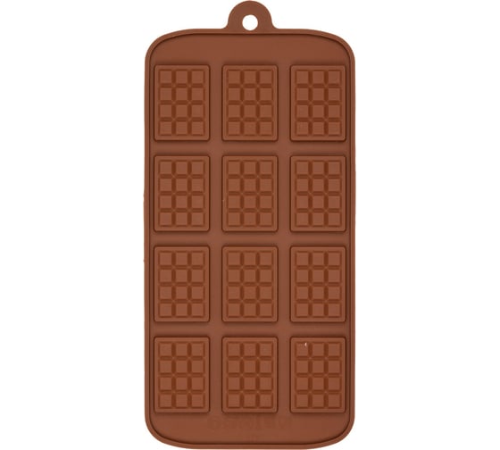 Изображение товара Силиконовая форма для конфет S-Chief маленькая шоколадка - 12 ячеек 23x107x05 см 553595