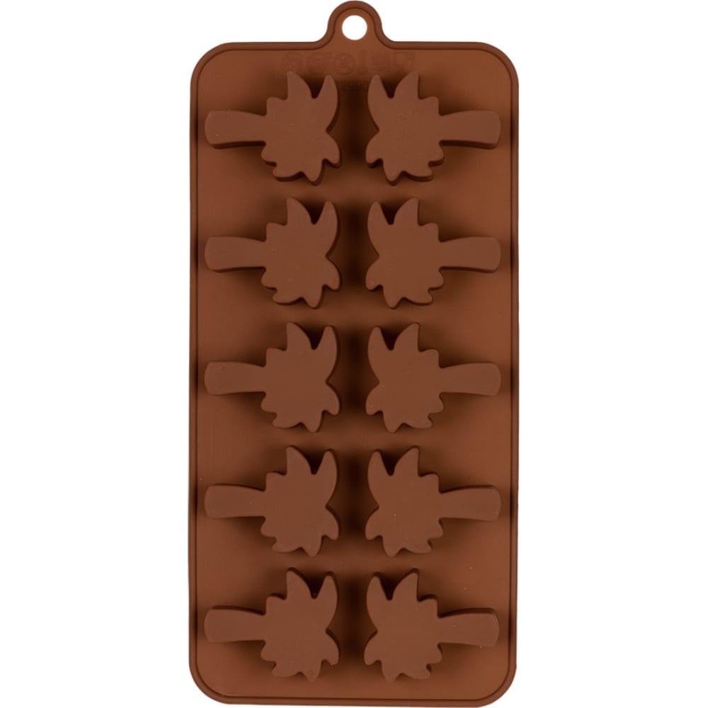 Силиконовая форма для конфет S-Chief форма для шоколада и конфет зигзаг 8 ячеек 22×11 см прозрачный