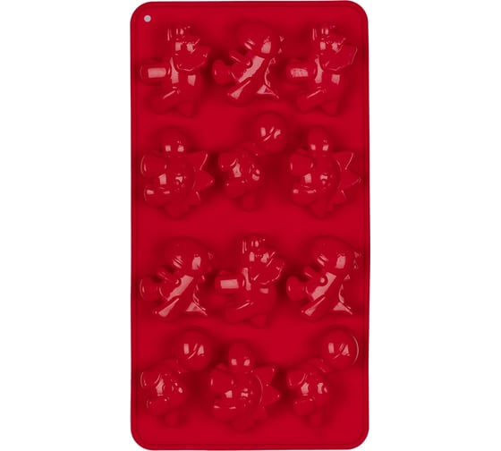 Изображение товара Силиконовая форма для конфет S-Chief №01 10x199x17 см динозавры - 12 ячеек 564316