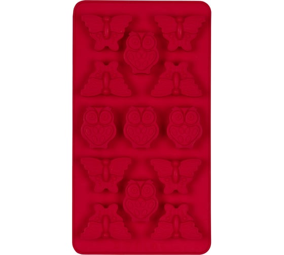 Изображение товара Силиконовая форма для конфет S-Chief №02 совы 215x117x17 см и бабочки - 13 ячеек 564324