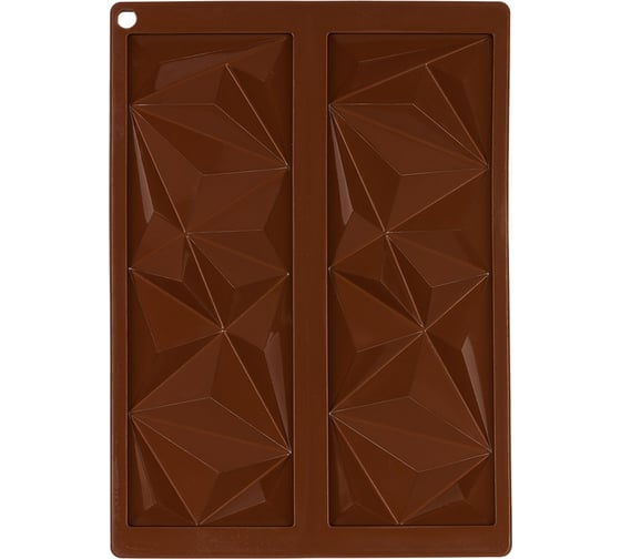 Изображение товара Силиконовая форма для конфет S-Chief 242x175x15 см плитка шоколада - 2 ячейки 554392