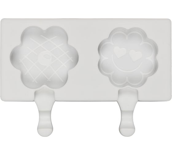 Изображение товара Силиконовая форма для мороженого S-Chief 187x13x24 см цветы - 2 ячейки 554393