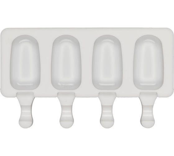 Изображение товара Силиконовая форма для мороженого S-Chief 215x125x21 см мини-эскимо - 4 ячейки 564351