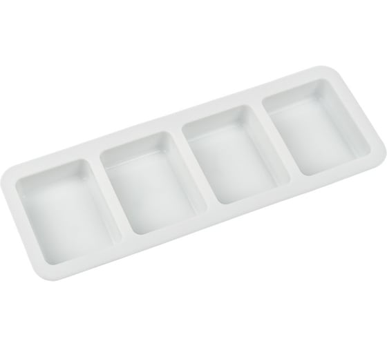 Изображение товара Силиконовая форма для пирожных S-Chief 277x10x23 см прямоугольные - 4 ячейки 562474