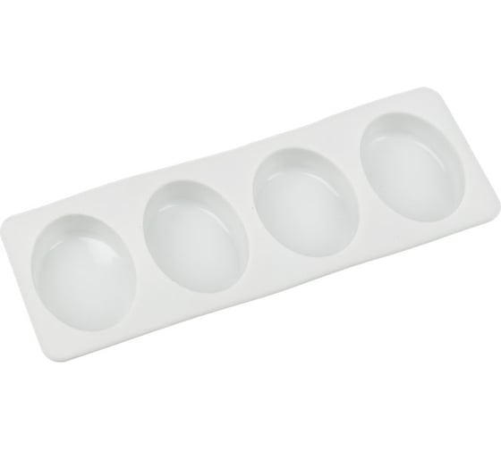 Изображение товара Силиконовая форма для пирожных S-Chief 255x9 x 23 см овальные - 4 ячейки 562484