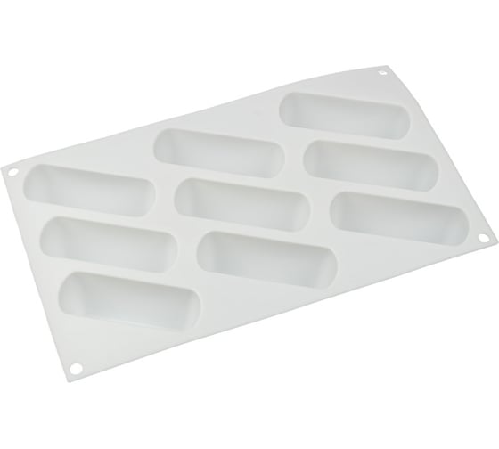 Изображение товара Силиконовая форма для пирожных S-Chief 298x174x42 см пирамидки - 9 ячеек 361137