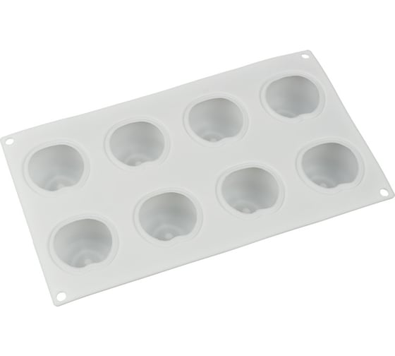 Изображение товара Силиконовая форма для пирожных S-Chief 295x17x45 см персики - 8 ячеек 569085