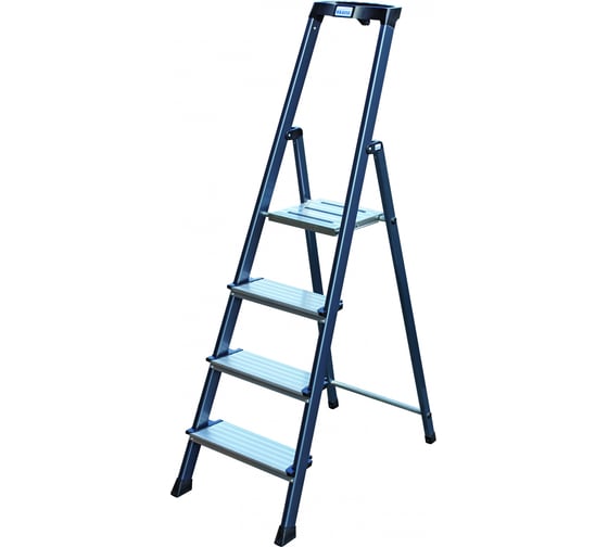 Изображение товара Стремянка, анодированные боковины Krause MONTO SECURO, 4 ступени 126429