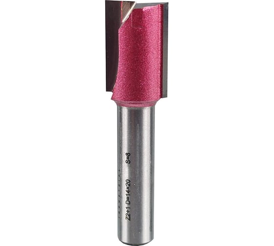 Изображение товара Фреза прямая пазовая с врезным зубом Z=2+1, 14x20x53 мм, S=8 мм PROCUT 105841P