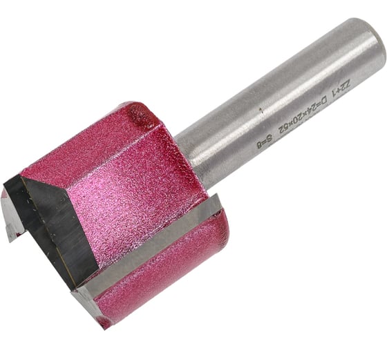 Изображение товара Фреза прямая пазовая с врезным зубом Z=2+1, 24x20x50 мм, S=8 мм PROCUT 105877P