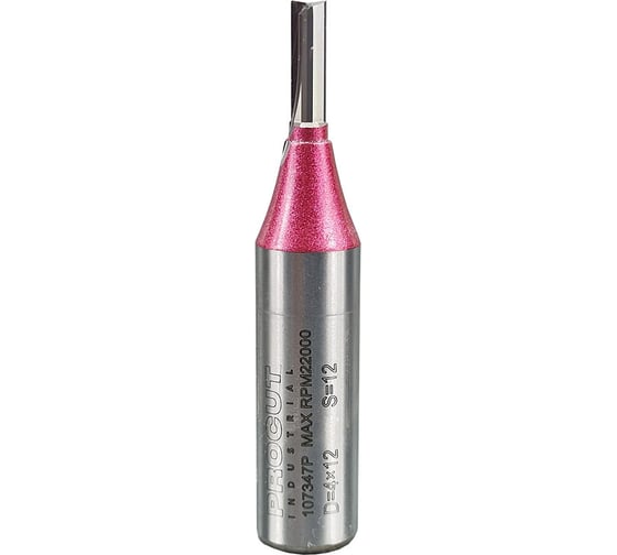 Изображение товара Фреза прямая пазовая монолитная Z=2, 4x12x63 мм, S=12 мм PROCUT 107347P